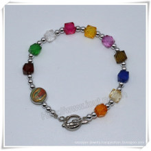 Catholic Rosary Bracelet, Religious Beads Wrap Bracelet (IO-CB185)